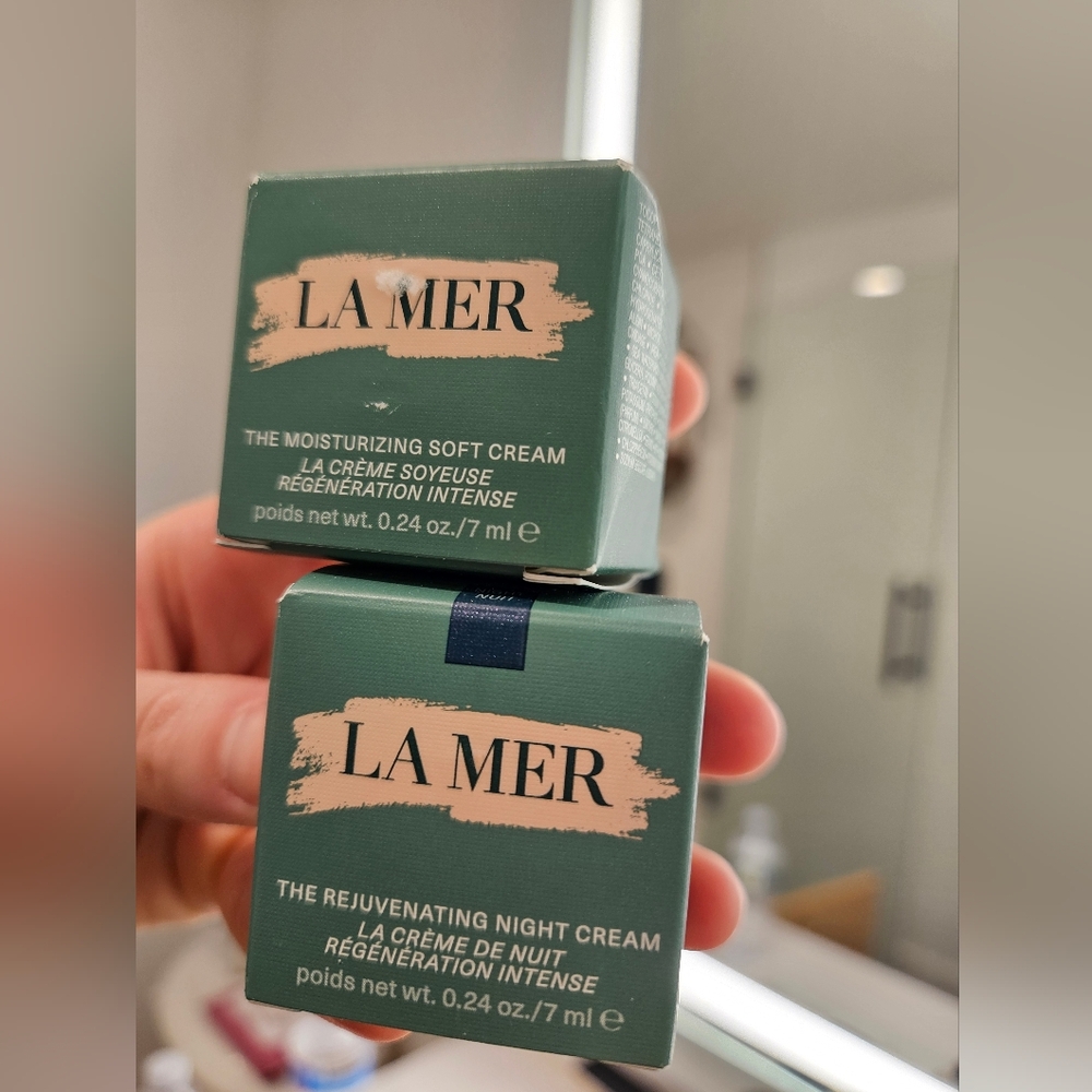 La Mer Green Moisturizing Soft Cream and Rejuventating Night Cream Duo 7ml Each
